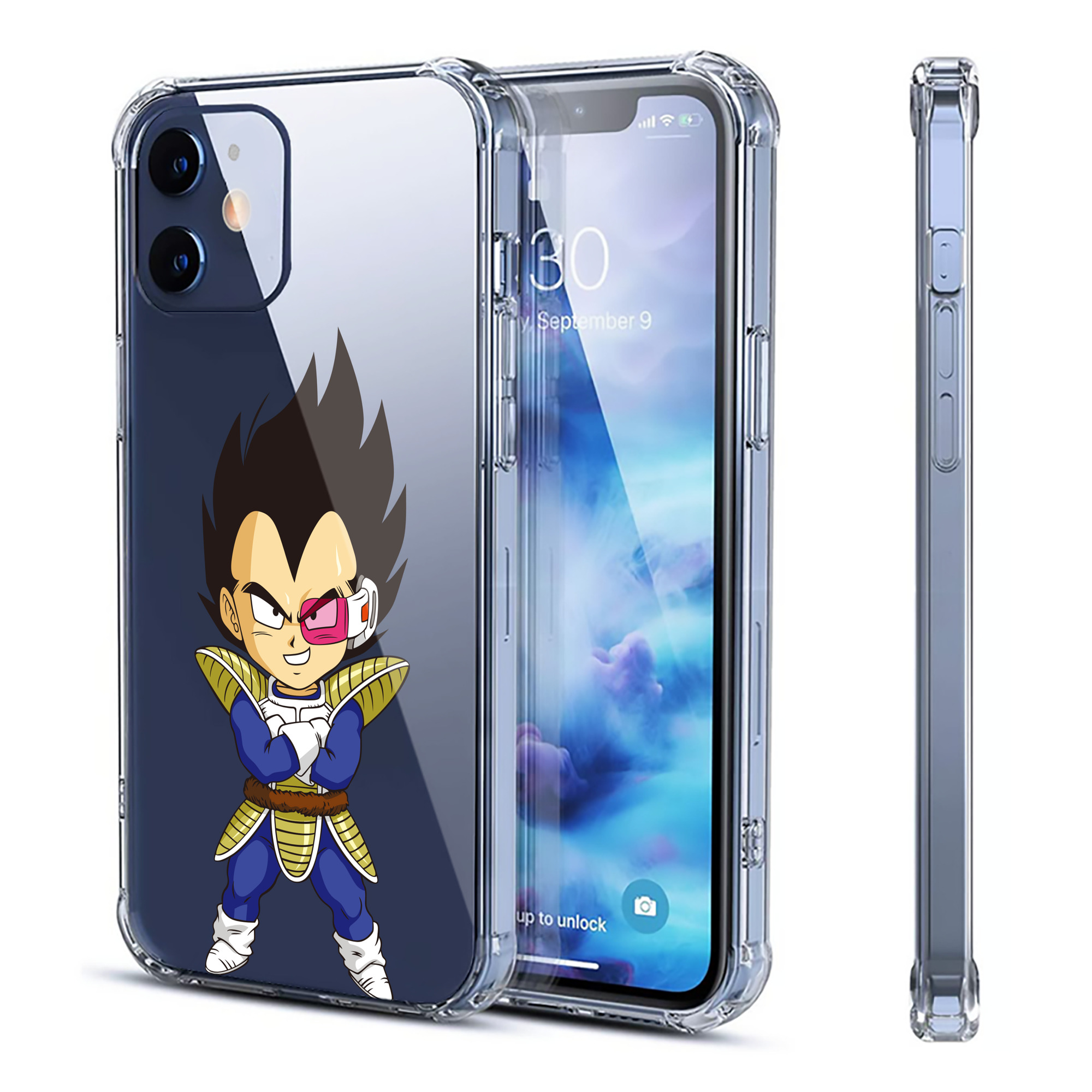 （画像用） ドラゴンボール ベジータ四世（Bejīta Yonsei）DRAGON BALL Vegeta IV 【iPhone 12シリーズ対応】透明スマホケース（クリアソフトケース）